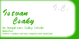 istvan csaky business card